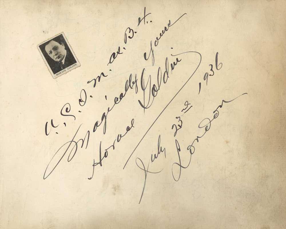 Lot 90 - Autograph Album.- Vintage Entertainers