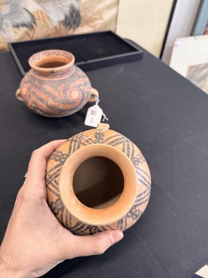 Lot 276 - TWO NEOLITHIC PAINTED POTTERY JARS