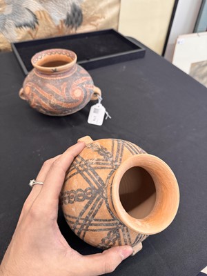 Lot 276 - TWO NEOLITHIC PAINTED POTTERY JARS