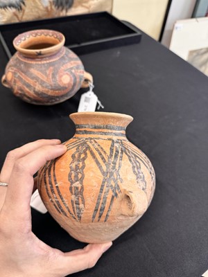Lot 276 - TWO NEOLITHIC PAINTED POTTERY JARS
