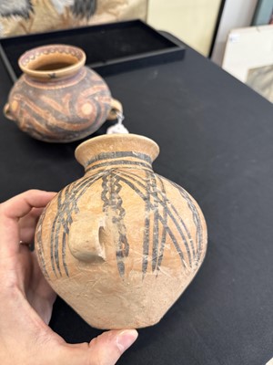 Lot 276 - TWO NEOLITHIC PAINTED POTTERY JARS