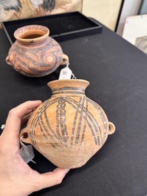 Lot 276 - TWO NEOLITHIC PAINTED POTTERY JARS