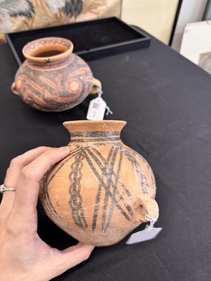 Lot 276 - TWO NEOLITHIC PAINTED POTTERY JARS