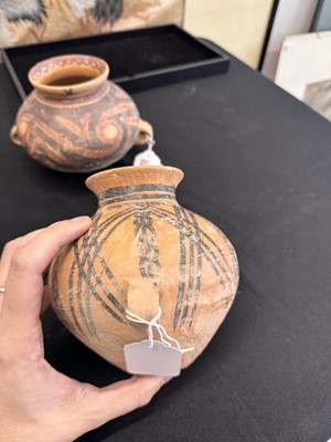 Lot 276 - TWO NEOLITHIC PAINTED POTTERY JARS