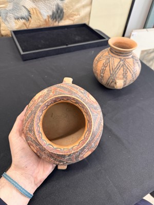 Lot 276 - TWO NEOLITHIC PAINTED POTTERY JARS