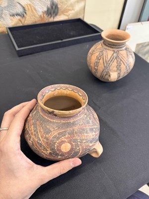 Lot 276 - TWO NEOLITHIC PAINTED POTTERY JARS