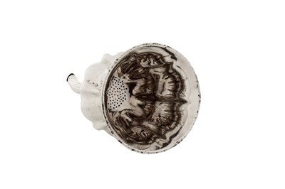 Lot 330 - A Victorian sterling silver wine funnel, London 1853 by George Richards Elkington