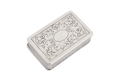 Lot 5 - A William IV sterling silver snuff box, London 1835 by Charles Rawlings and William Summers