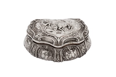 Lot 5 - A William IV sterling silver snuff box, London 1835 by Charles Rawlings and William Summers