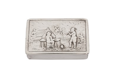 Lot 5 - A William IV sterling silver snuff box, London 1835 by Charles Rawlings and William Summers