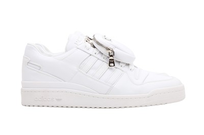 Lot 532 - Prada x Adidas Men's White Re-Nylon Forum Low Sneaker - Size 43