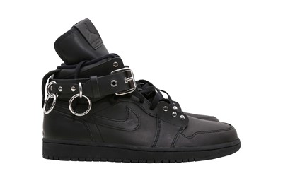 Lot 467 - Air Jordan x Comme Des Garçons Men's Black Air Jordan 1 High Sneaker - Size 44