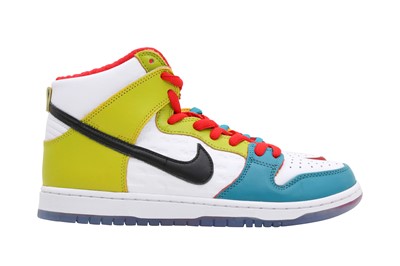 Lot 177 - Nike x Froskate Multicolour 'All Love' High SB Dunk Pro Sneaker - Size 44