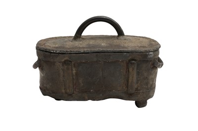 Lot 163 - A GEORGE III ERA LEAD TOBACCO JAR