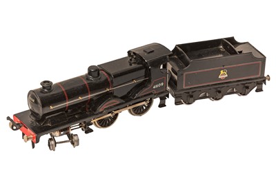 Lot 127 - A BASSETT-LOWKE O GAUGE CLOCKWORK COMPOUND TYPE LOMOTIVE AND TENDER