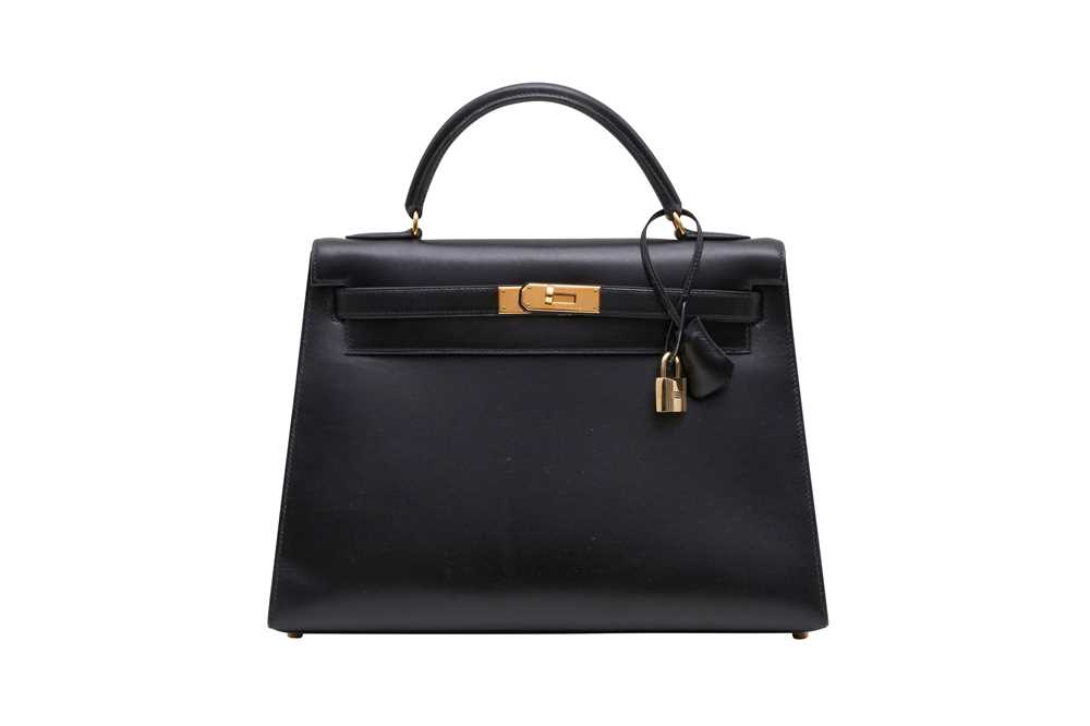 Lot 414 - Hermes Black Box Kelly Sellier 32