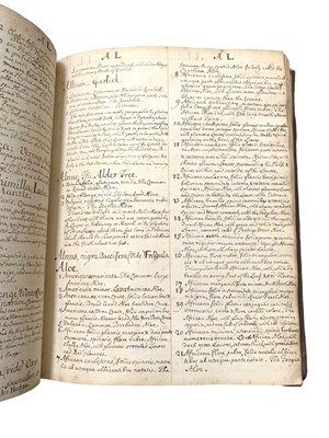 Lot 135 - Manuscript Notebook  of ‘List of Plants’ & [Development of grapes for Wine] [c. 1700]