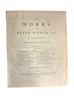 Lot 155 - Pindar [John Wolcot] The Works, 1793