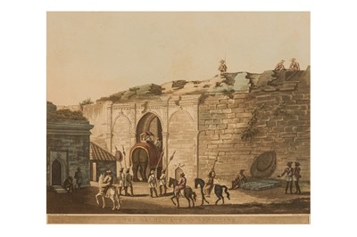 Lot 55 - EIGHT AQUATINTS FROM LIEUTENANT JAMES HUNTER (D. 1792), TIPU SULTAN RELATED SCENES
