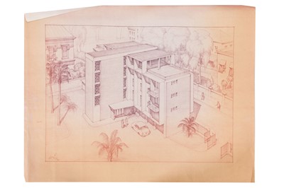 Lot 199 - Archive of architect Ivor Herne, works in India, architectural illustrations, plans, stage designs and sketches etc