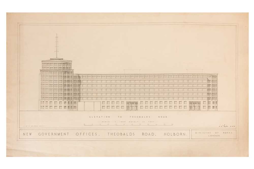 Lot 199 - Archive of architect Ivor Herne, works in India, architectural illustrations, plans, stage designs and sketches etc