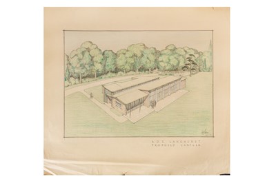 Lot 199 - Archive of architect Ivor Herne, works in India, architectural illustrations, plans, stage designs and sketches etc