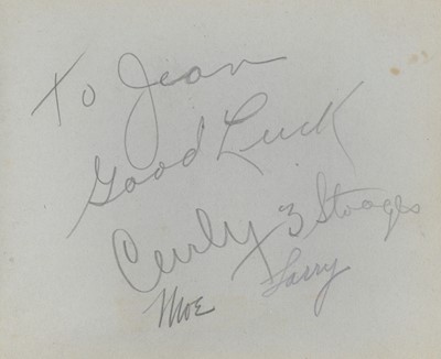 Lot 81 - Autograph Album.- Incl. The Three Stooges