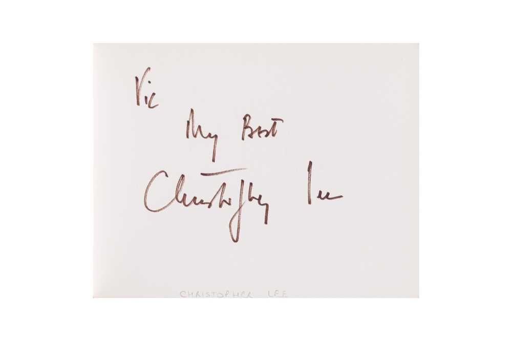 Lot 5 - From a Gentleman's Collection. Autograph Album Incl. Christopher Lee