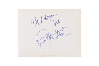 Lot 4 - From a Gentleman's Collection. Autograph Album Incl. Charlton Heston