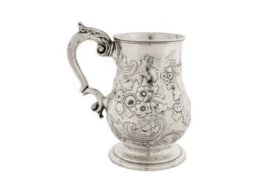 Lot 84 - A mid-19th century Indian colonial silver large mug, Calcutta dated 1864 by Charles Nephew and Co (active 1848-70)