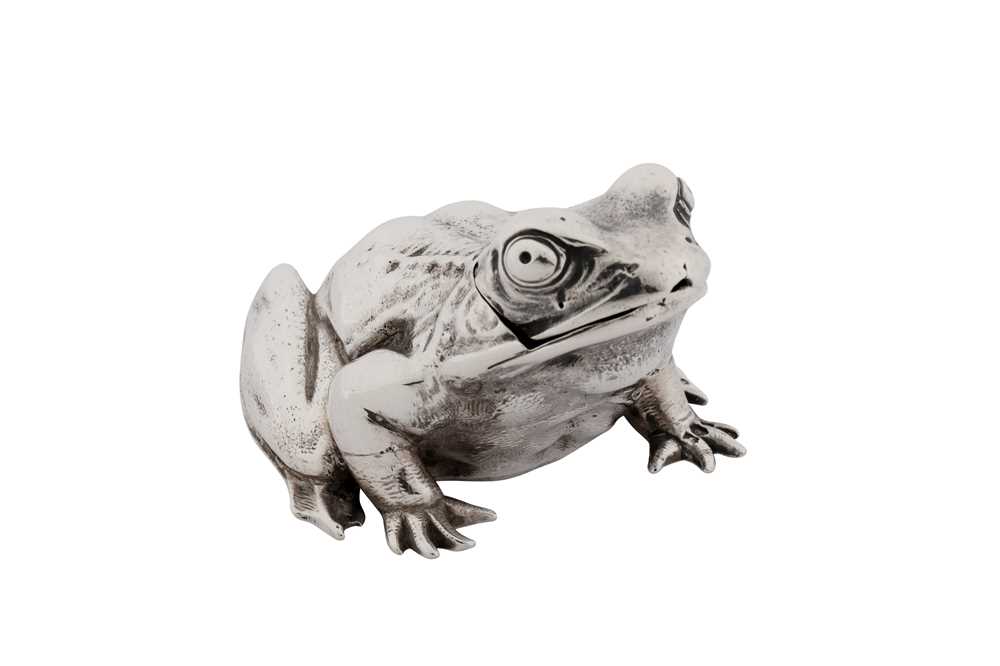 Lot 36 - A Victorian sterling silver novelty mustard pot, London 1879 by John Septimus Beresford