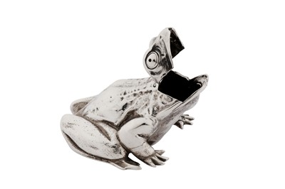 Lot 36 - A Victorian sterling silver novelty mustard pot, London 1879 by John Septimus Beresford