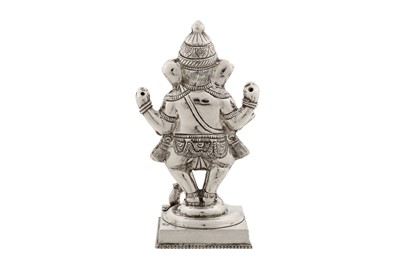 Lot 87 - A late 20th century Indian unmarked silver figure of Ganesha, circa 1980