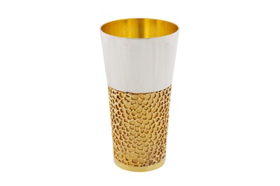 Lot 271 - An Elizabeth II modernist parcel gilt sterling silver beaker, London 1970 by Stuart Devlin (1931-2018)