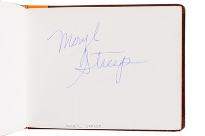 Lot 19 - From a Gentleman's Collection. Autograph Album Incl. Meryl Streep