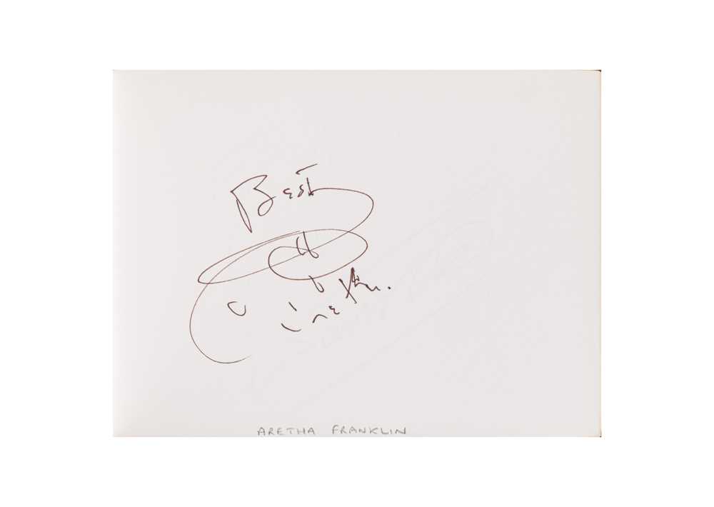 Lot 1 - From a Gentleman's Collection. Autograph Album Incl. Aretha Franklin