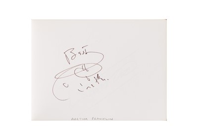 Lot 1 - From a Gentleman's Collection. Autograph Album Incl. Aretha Franklin