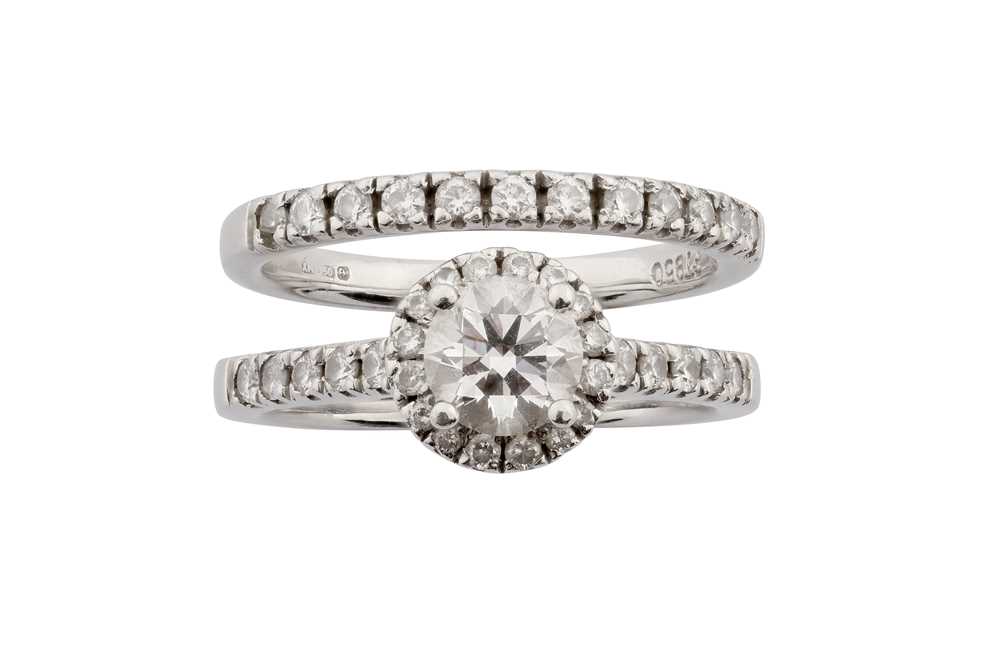 Lot 294 TWO DIAMOND RINGS