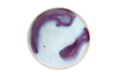 Lot 310 - A CHINESE JUN PURPLE-SPLASHED DISH