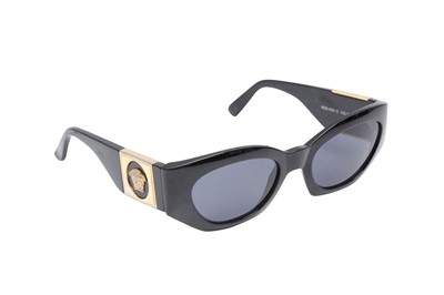 Lot 379 - Versace Black Medusa Cat Eye Sunglasses