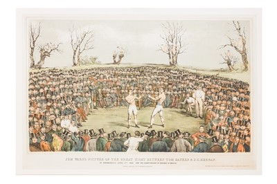 Lot 36 - Boxing. Jem Ward's Picture of the Great Fight between Tom Sayers and J.C. Heenan. [c.1860]