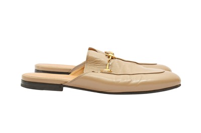 Lot 305 - Gucci Beige Princetown Backless Slipper - Size 38