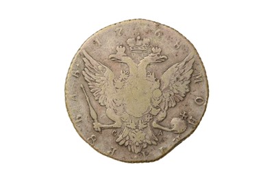 Lot 303 - RUSSIA, CATHERINE II, THE GREAT (1762 - 1796), 1768-СПБ СА ROUBLE.