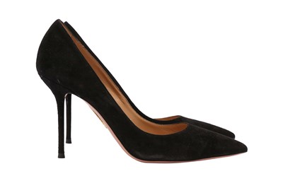 Lot 216 - Aquazzura Black Purist Heeled Pump 100 - Size 38