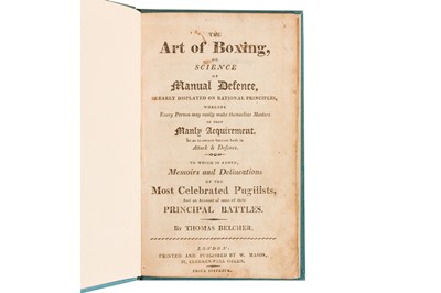Lot 30 - Belcher. The Art of [c. 1815]Boxing, or Science of Manual Defence