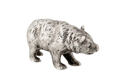 Lot 55 - An early 20th century German 800 standard silver model of a bear