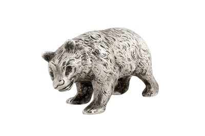 Lot 55 - An early 20th century German 800 standard silver model of a bear