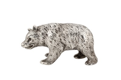 Lot 55 - An early 20th century German 800 standard silver model of a bear