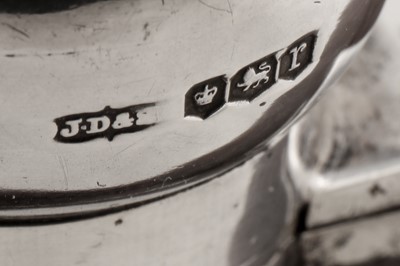 Lot 69 - A George V sterling silver hip or spirit flask, Sheffield 1933 by James Dixon and Sons