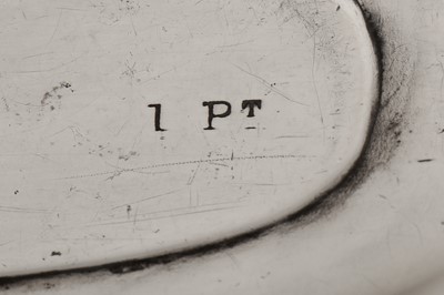 Lot 69 - A George V sterling silver hip or spirit flask, Sheffield 1933 by James Dixon and Sons